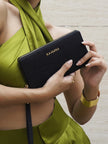 H&T Womens Wallet in Cork - Black - KAAMNA