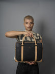Slim Laptop Bag In Black Cork - KAAMNA