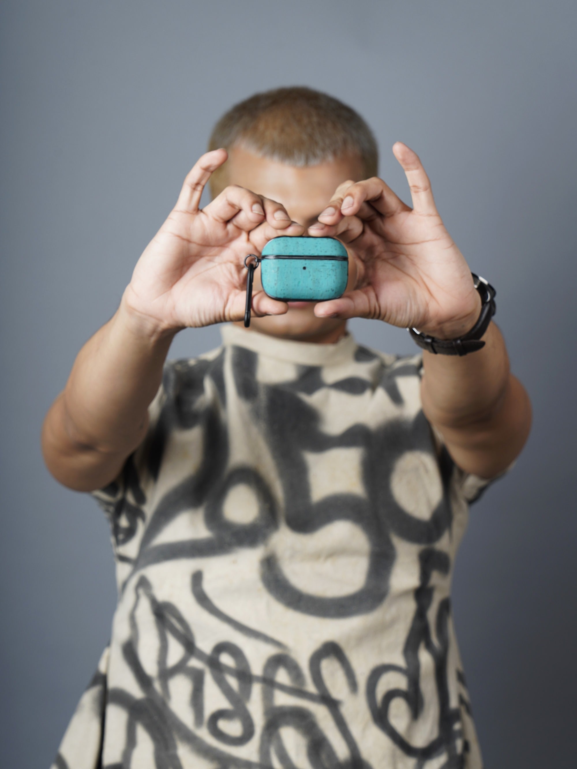 Airpods Pro 2nd Gen Case In Turquoise Cork - Main Image