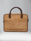 Laptop Bag with Tab In Natural Cork - KAAMNA