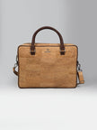 Laptop Bag with Tab In Natural Cork - KAAMNA