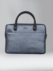 Laptop Bag with Tab In Silver Grey Cork - KAAMNA
