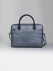 Laptop Bag with Tab In Silver Grey Cork - KAAMNA