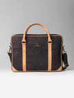 Slim Laptop Bag In Black Cork - KAAMNA