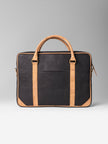 Slim Laptop Bag In Black Cork - KAAMNA
