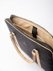 Slim Laptop Bag In Black Cork - KAAMNA