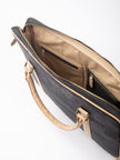 Slim Laptop Bag In Black Cork - KAAMNA