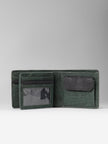 Forest Green Cork Bifold Flap Wallet - KAAMNA