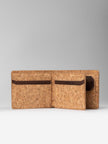 Natural Cork Bifold Flap Wallet - KAAMNA