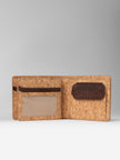 Natural Cork Bifold Flap Wallet - KAAMNA