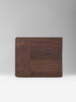Wood Brown Cork Bifold Flap Wallet - KAAMNA