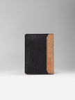 Passport Holder In Surface Black Cork - KAAMNA