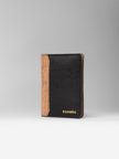 Passport Holder In Surface Black Cork - KAAMNA