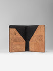 Passport Holder In Surface Black Cork - KAAMNA