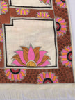 Lotus Maze - Madhubani Linen Stole - Creamy Yellow - KAAMNA