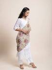 Mandala Fusion - Madhubani Hemp Stole - Beige Pink - KAAMNA