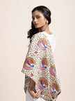 Mandala Fusion - Madhubani Hemp Stole - Beige Pink - KAAMNA